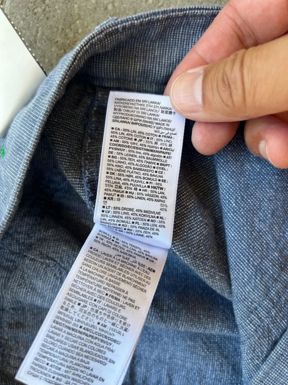 Gap Utility Linen Blend Blue Pants Mens 30 x 32